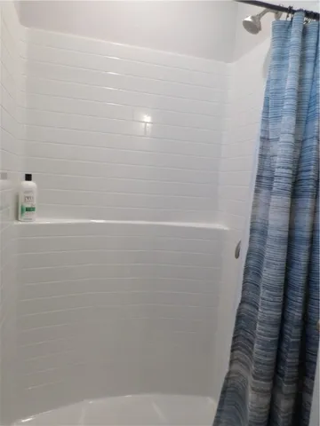 a close up of a shower
