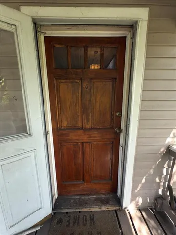 a view of front door