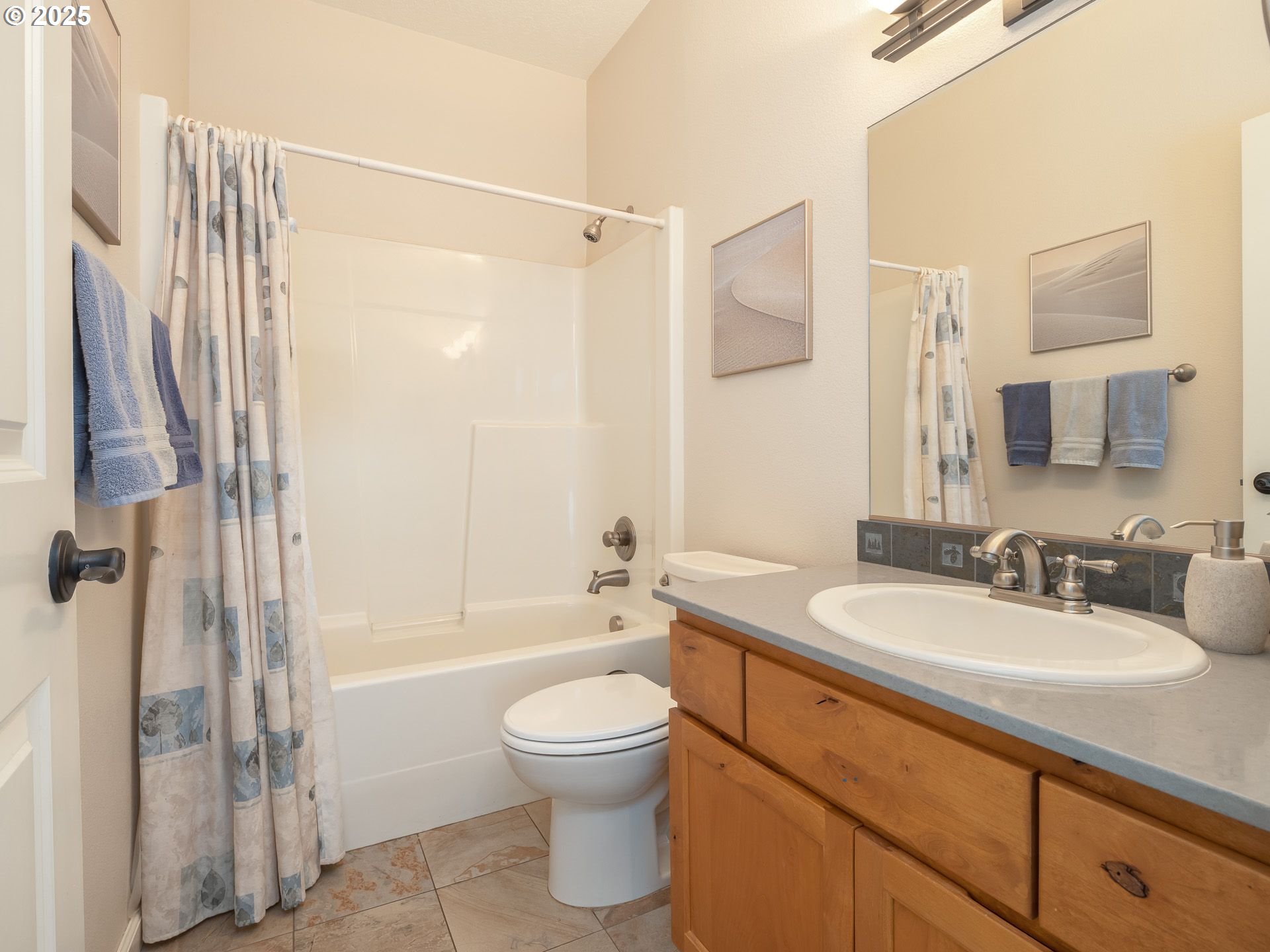 72 Patrick Lane Washougal, WA 98671 - Photo 30 of 48 a bathroom with a granite countertop sink toilet and shower