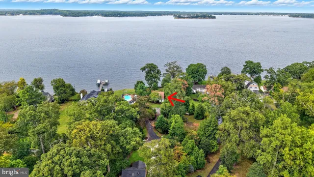 a view of a lake with a mountain in the back
