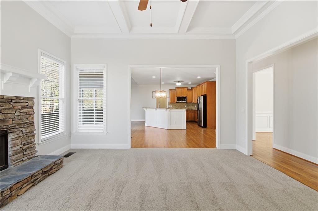 511 Highwater Pass Canton, GA 30114 - Photo 5 of 39 a view of a living room with a fireplace