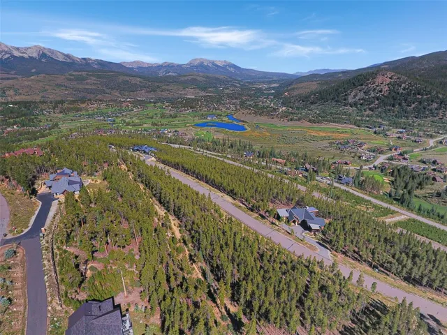 a view of a lush green hillside and a houses
