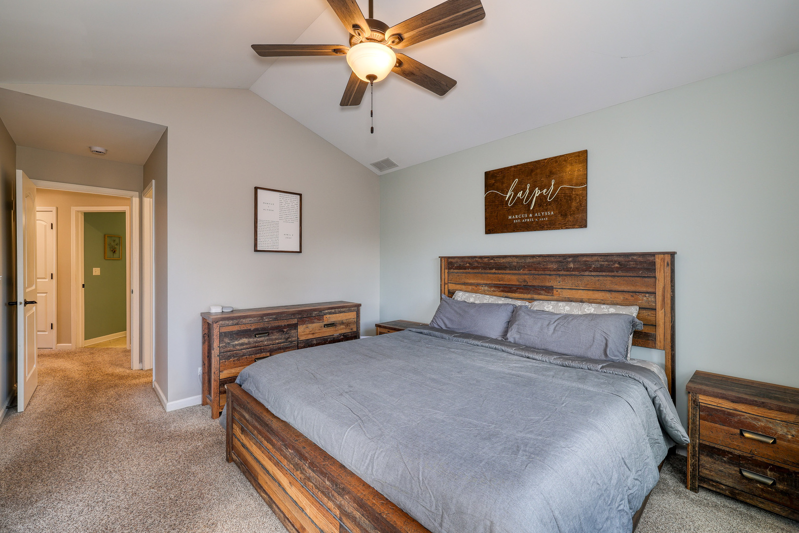 436 West Pierce Street Elburn, IL 60119 - Photo 16 of 28 a bedroom with bed and a chandelier