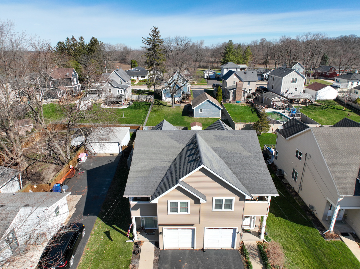 436 West Pierce Street Elburn, IL 60119 - Photo 22 of 28 an aerial view of a house with a garden