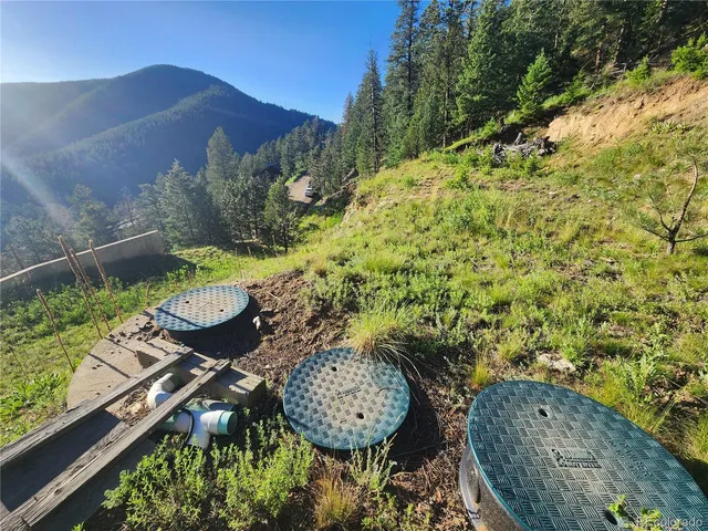 a view of a backyard with a garden