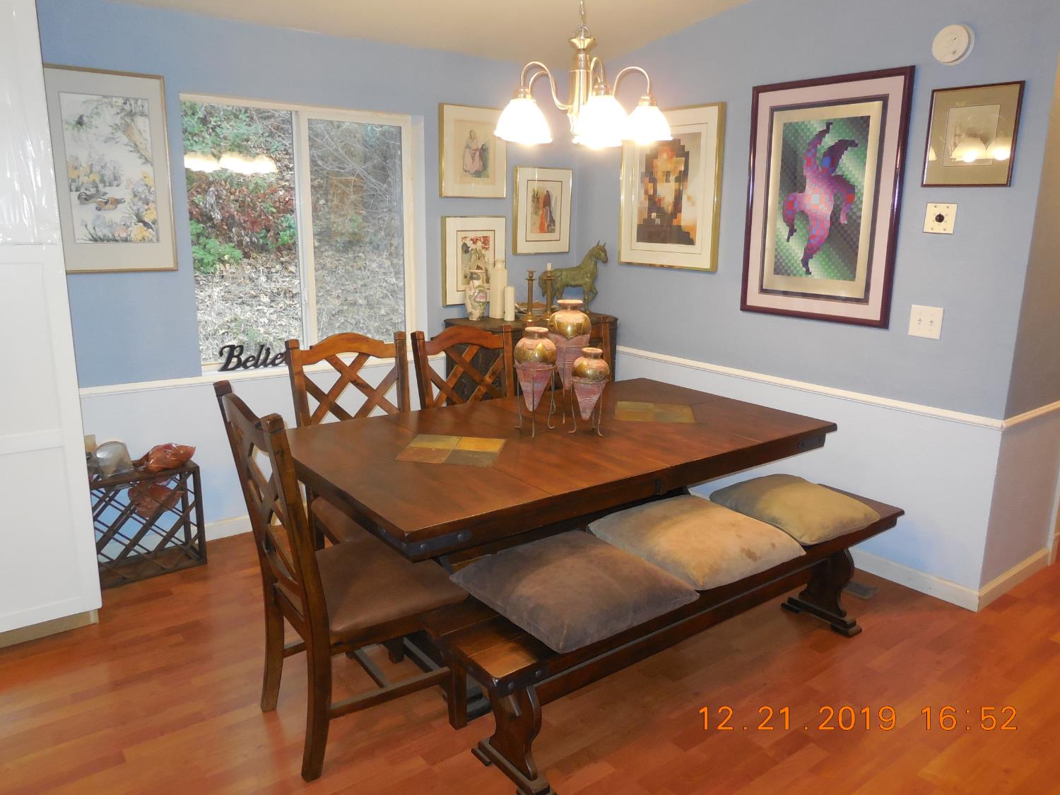 6067 Sheep Ranch Road Murphys, CA 95247 - Photo 19 of 44 a view of a dining room with furniture window and wooden floor