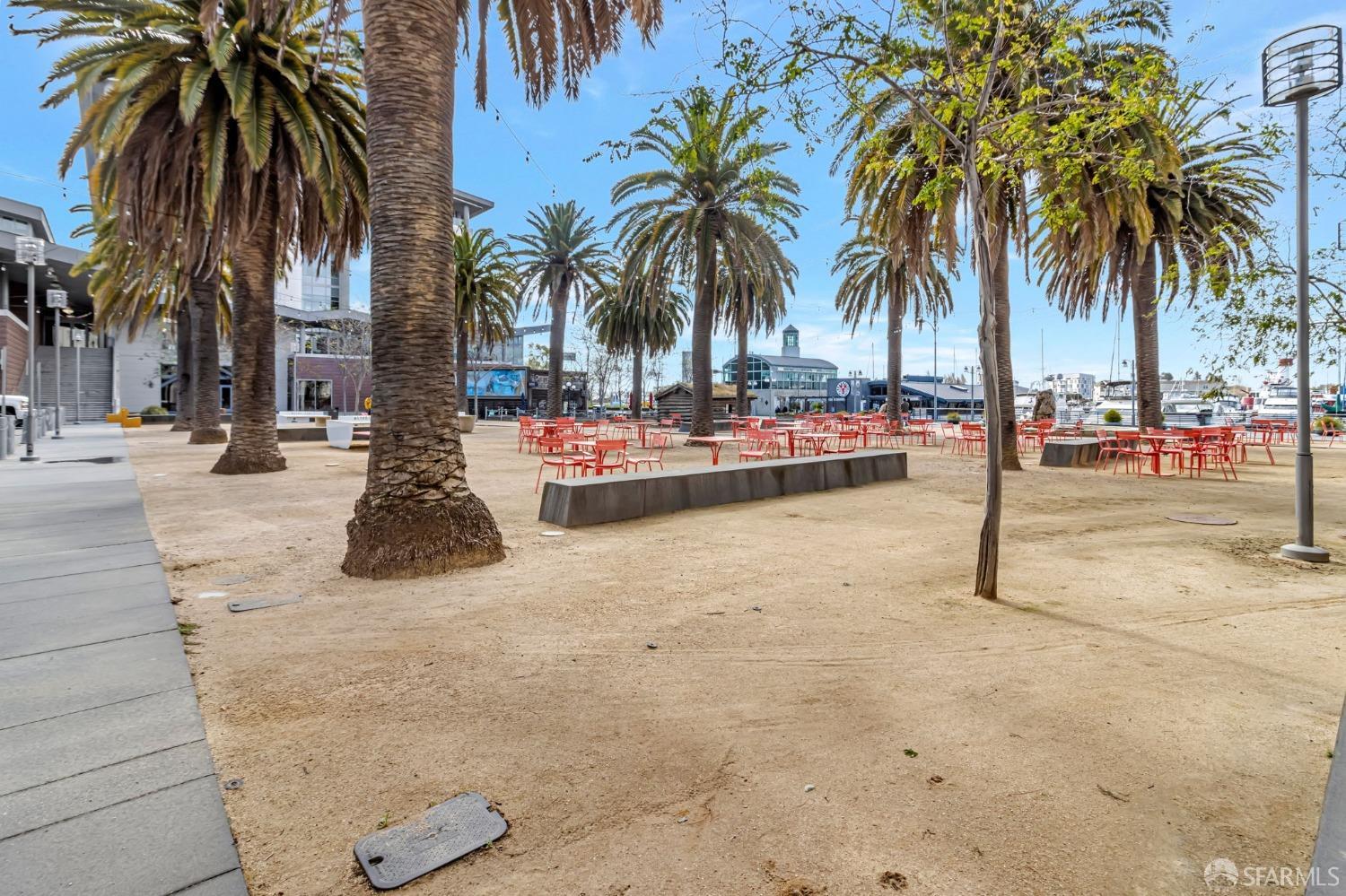 200 2nd Street, Unit 408 Oakland, CA 94607 - Photo 27 of 29 a row of palm trees and a park with palm trees