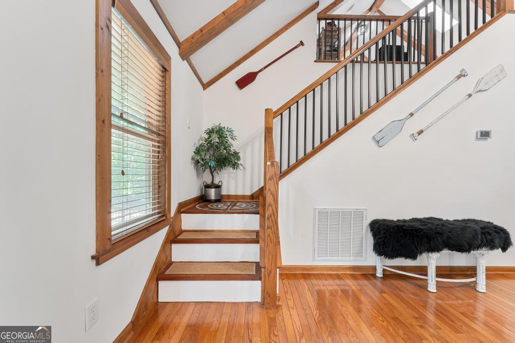 585 John Fleming Road Hartwell, GA 30643 - Photo 33 of 59 a view of entryway and hall with wooden floor