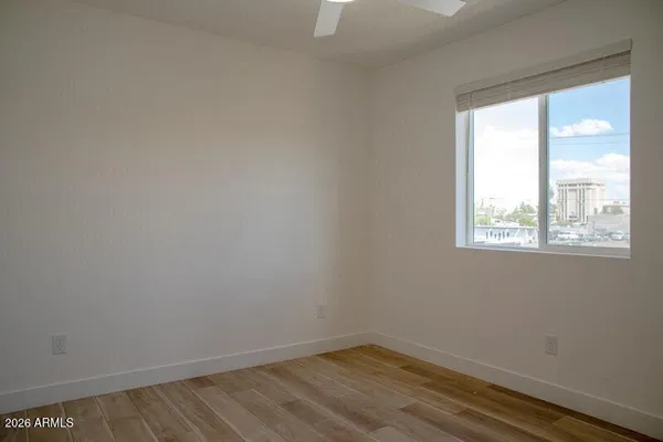 an empty room with a window
