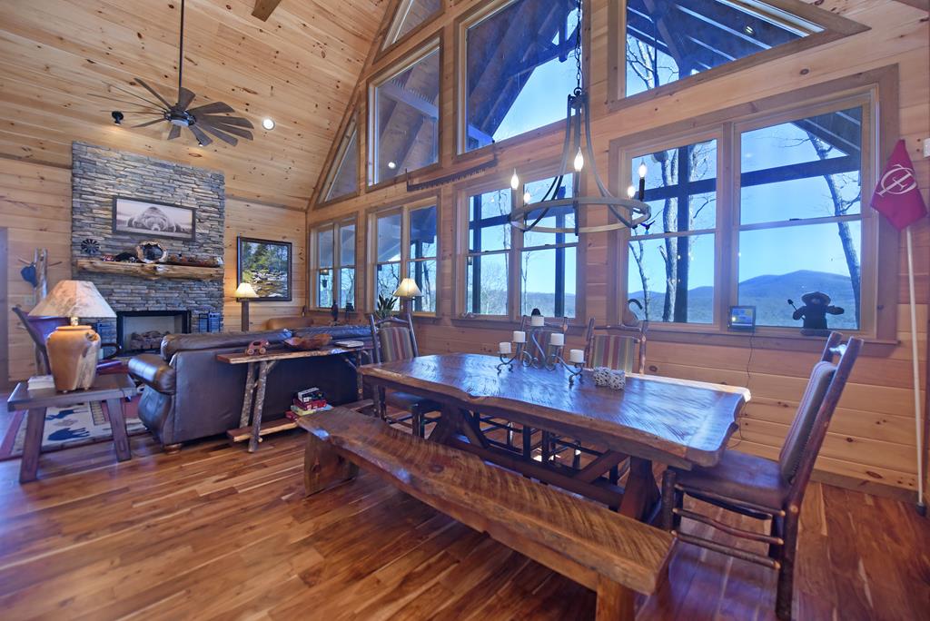 731 Native Trail Cherry Log, GA 30522 - Photo 17 of 54 a view of a dining room with furniture window and wooden floor