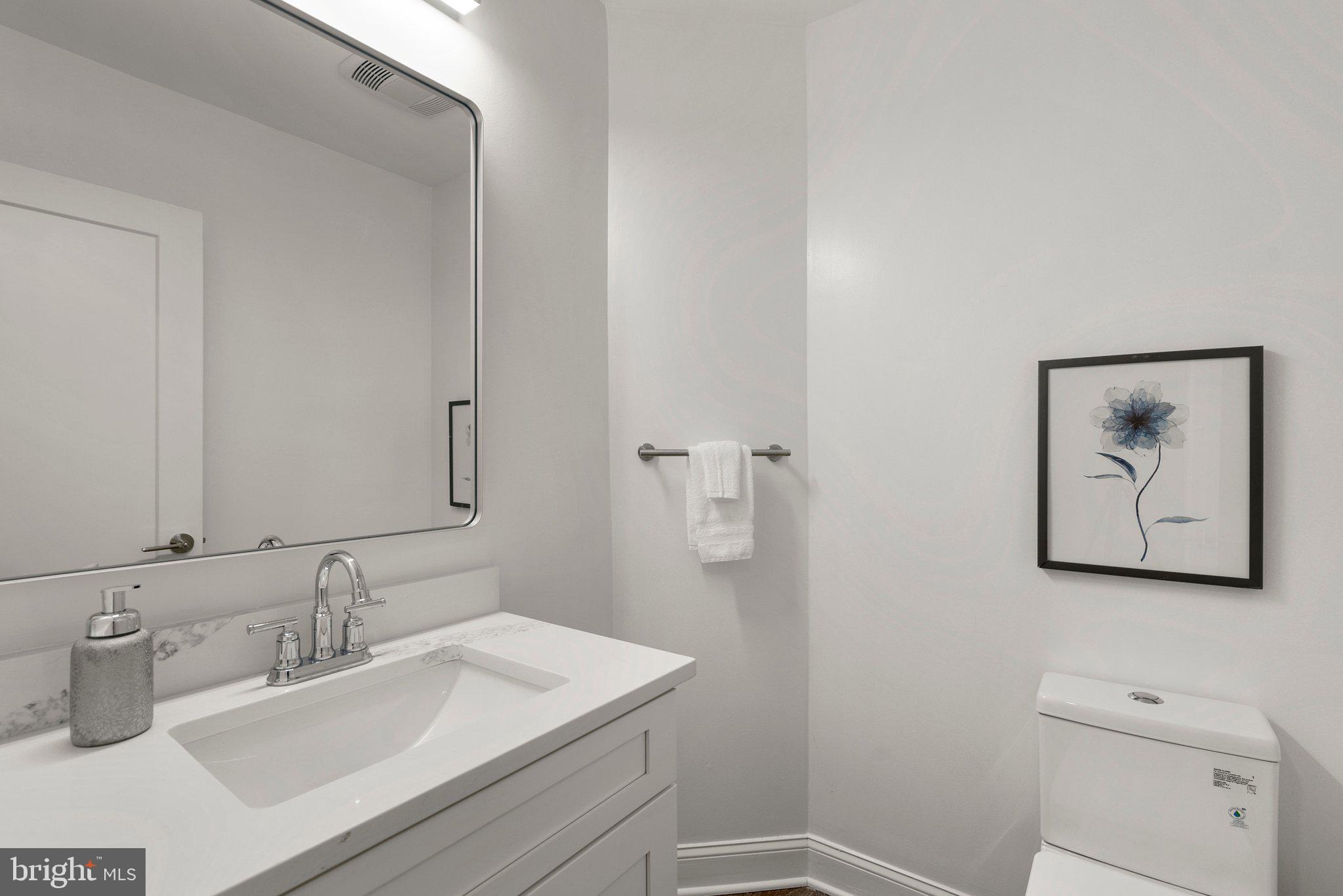 2924 Hunter Road Fairfax, VA 22031 - Photo 22 of 79 a bathroom with a sink and a mirror