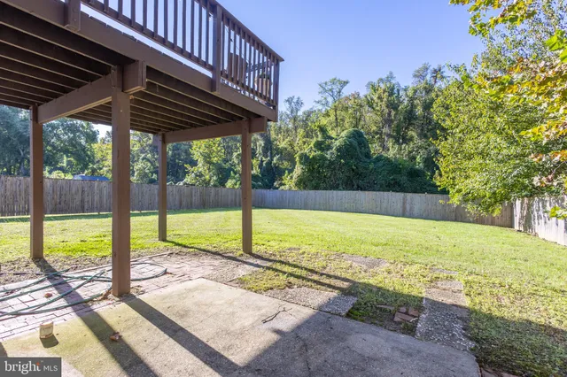 a view of an outdoor space and deck