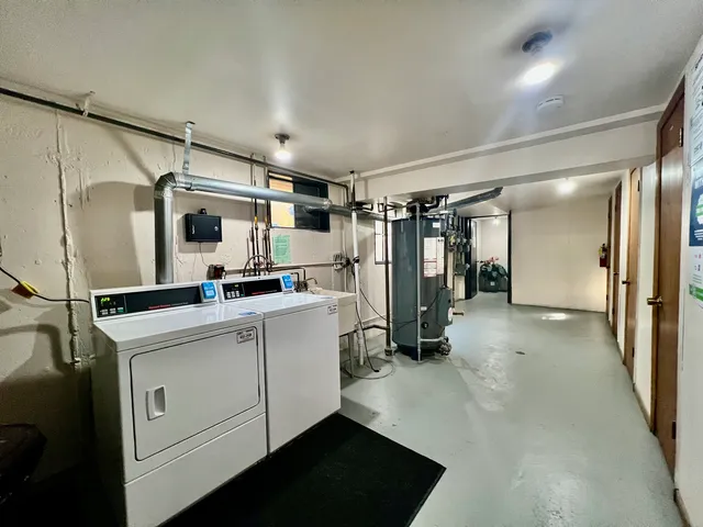 a view of a building with a yard