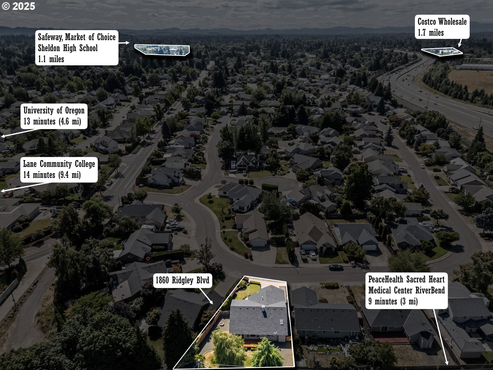 1860 Ridgley Boulevard Eugene, OR 97401 - Photo 38 of 38 Drone View/UAV