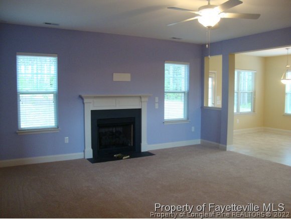 717 Sun Road Aberdeen, NC 28315 - Photo 10 of 14 an empty room with windows and fireplace