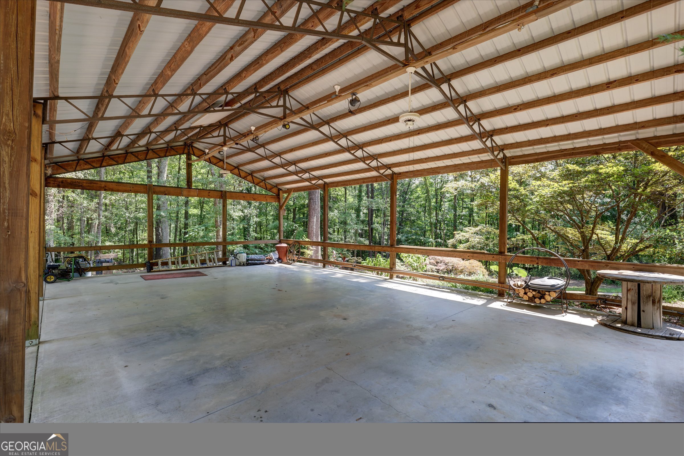 424 Hampton Road Hampton, GA 30228 - Photo 26 of 96 a view of a room with wooden walls