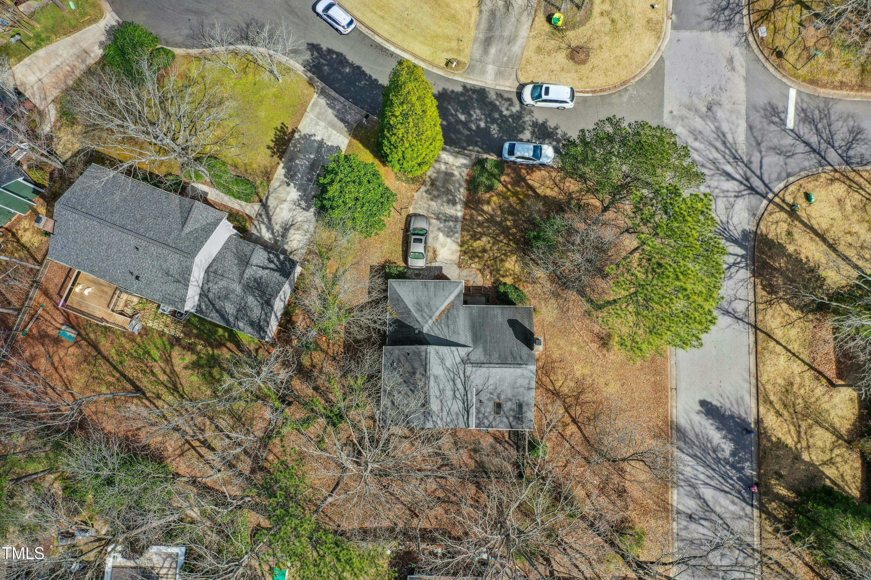 201 North Knightsbridge Road Cary, NC 27513 - Photo 4 of 7 an aerial view of residential house with outdoor space and swimming pool