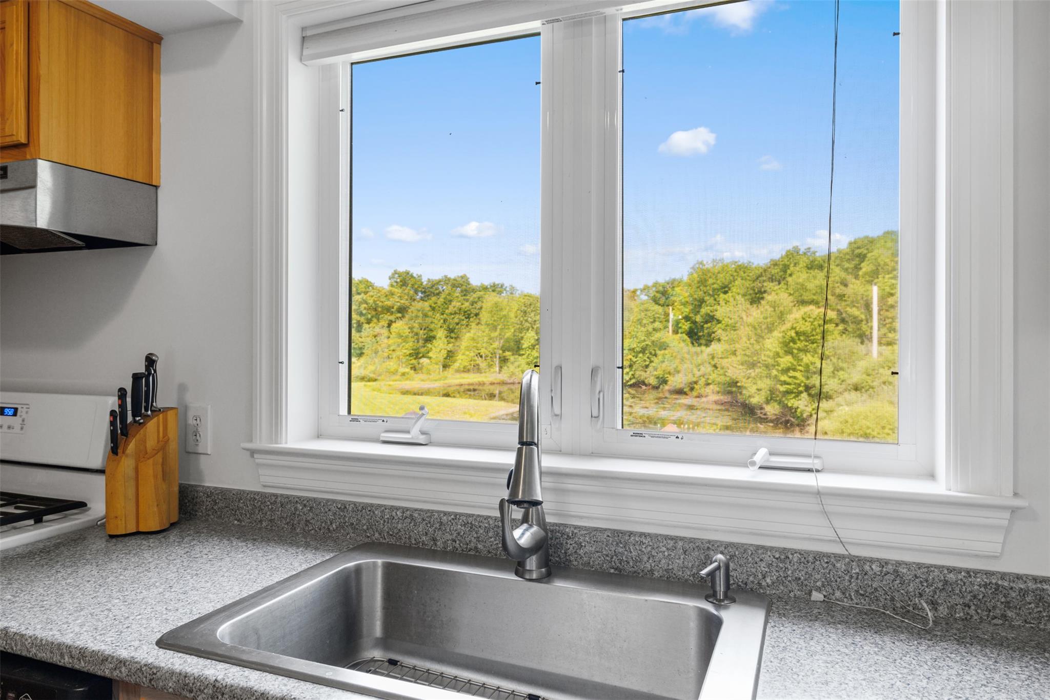 508 Woodstock Road Millbrook, NY 12545 - Photo 15 of 46 a kitchen with a window sink and cabinets