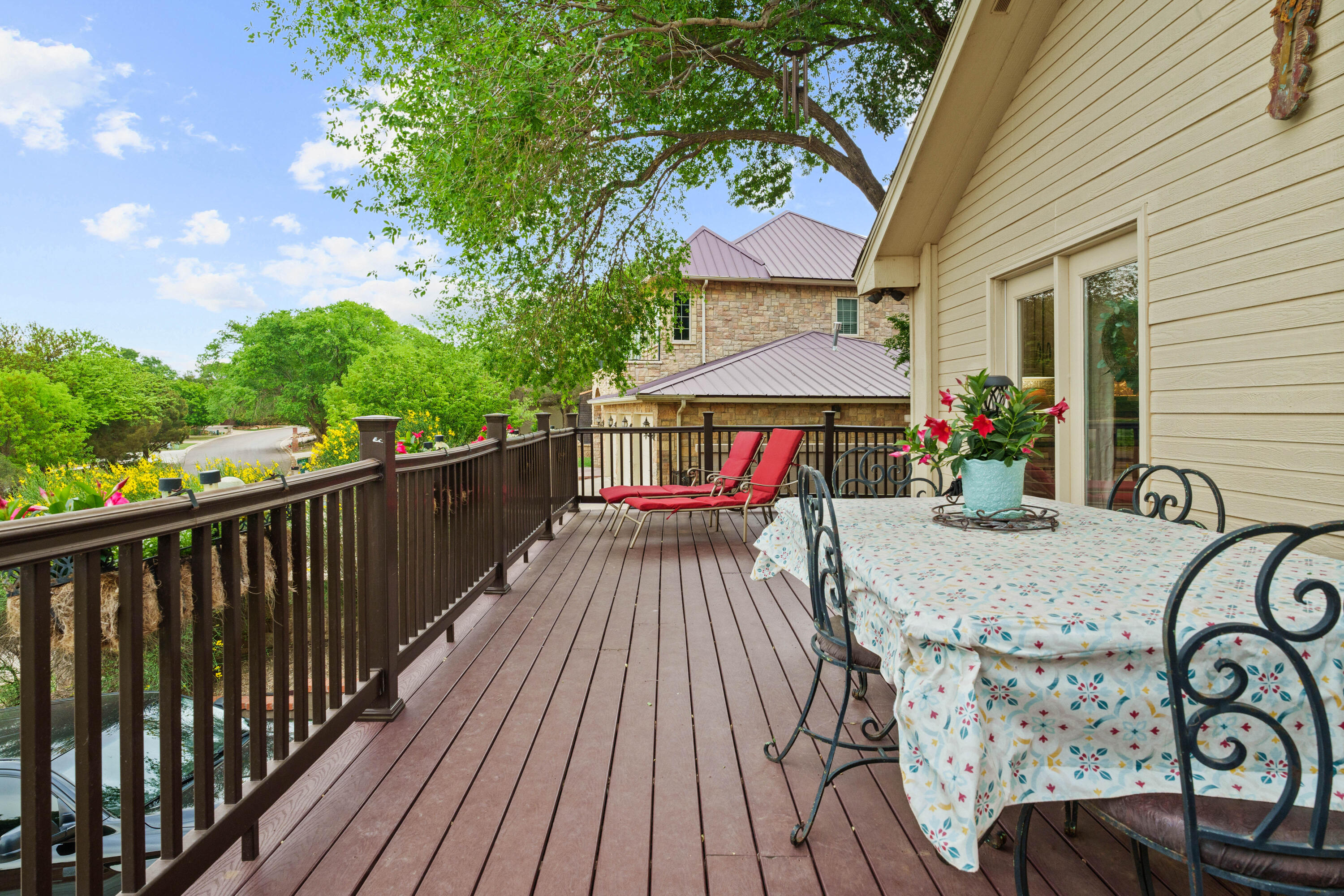 47 South Lake Shore Drive Ransom Canyon, TX 79366 - Photo 6 of 33 a view of house with swimming pool and outdoor seating