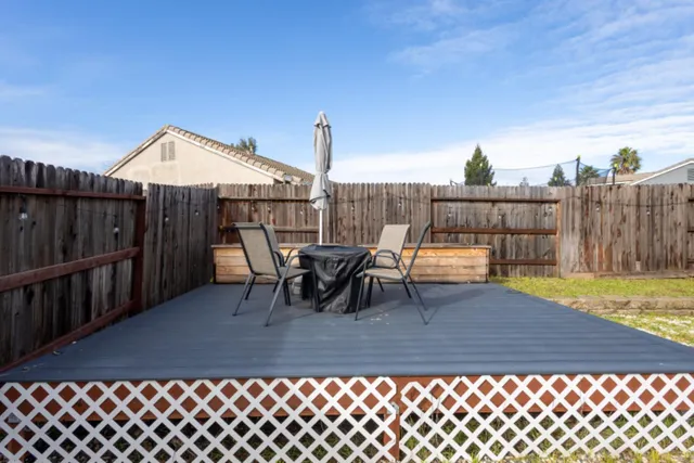 a view of outdoor space with seating