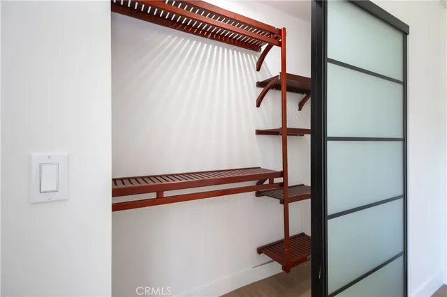 a close view of closet