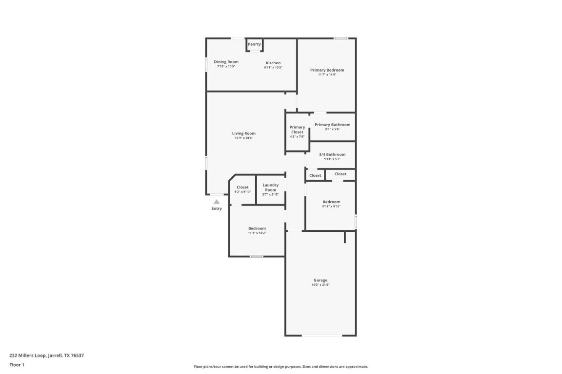 232 Millers Loop Jarrell, TX 76537 - Photo 34 of 34 a picture of floor plan