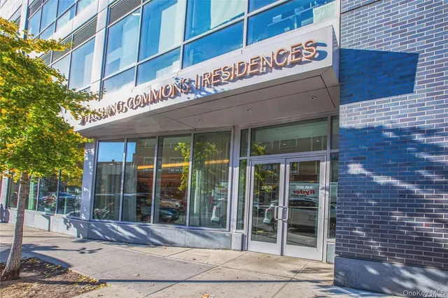 a view of a building with door