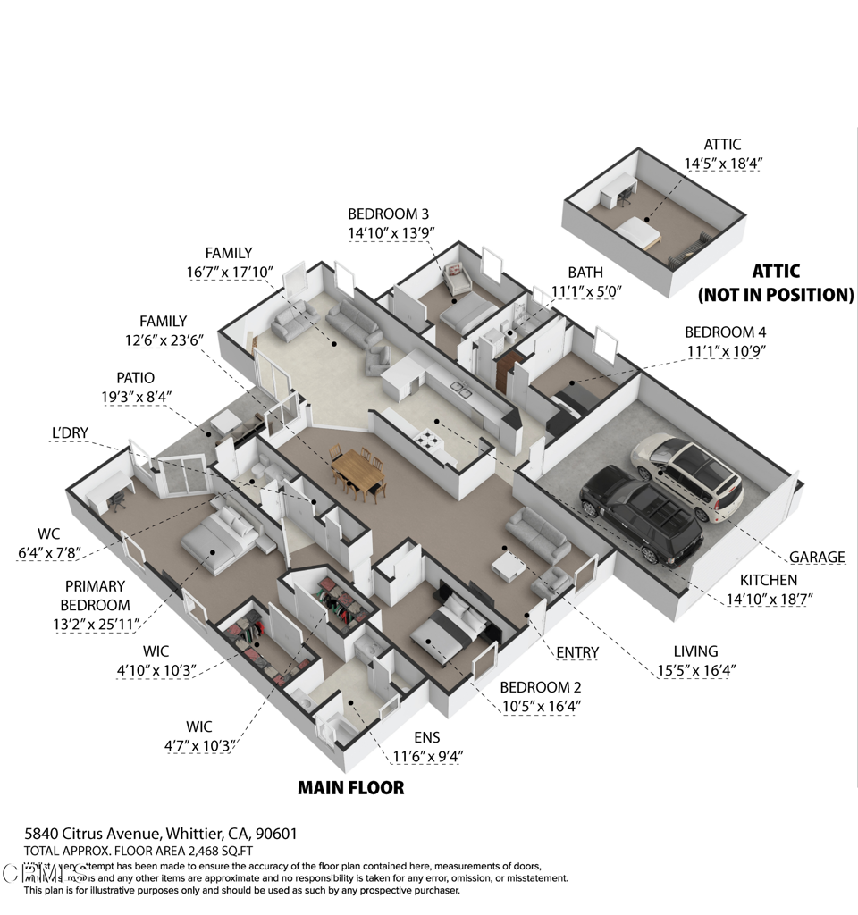 5840 Citrus Avenue Whittier, CA 90601 - Photo 50 of 50 Doll house version floorplan 5840 Citrus Ave