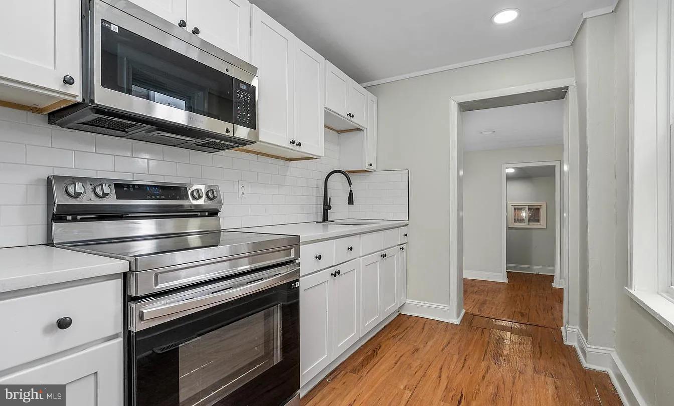 Modern kitchen with sleek finishes.