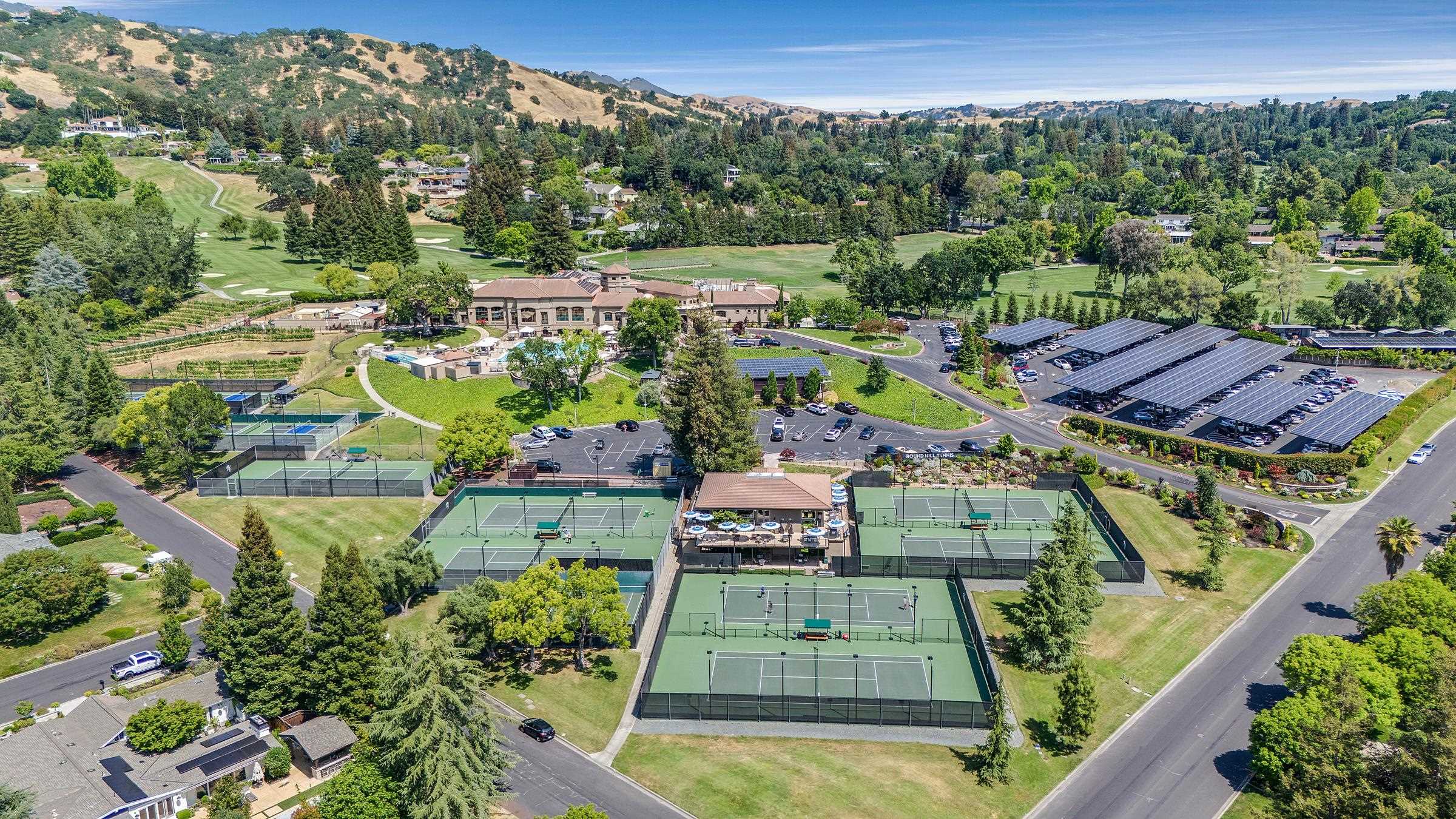3144 Roundhill Road Alamo, CA 94507 - Photo 55 of 58 an aerial view of a house with a garden