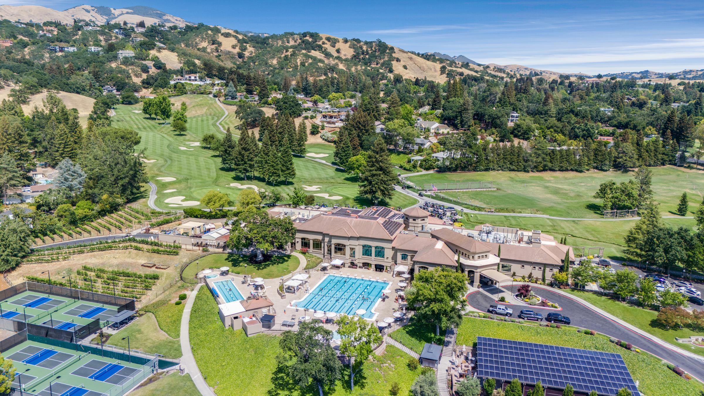 3144 Roundhill Road Alamo, CA 94507 - Photo 56 of 58 an aerial view of residential houses with outdoor space and street view