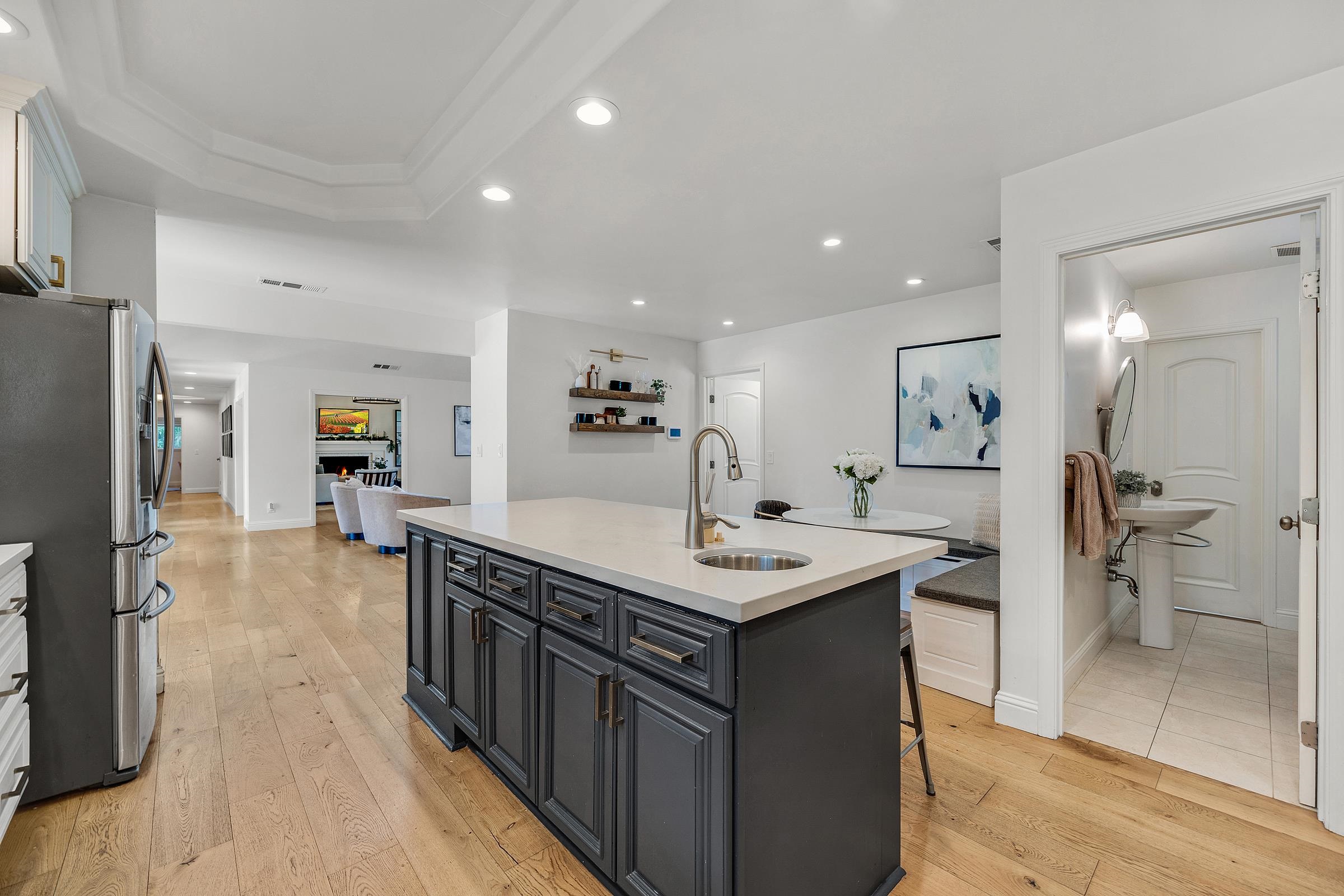 3144 Roundhill Road Alamo, CA 94507 - Photo 9 of 58 a kitchen with stainless steel appliances a sink stove and refrigerator