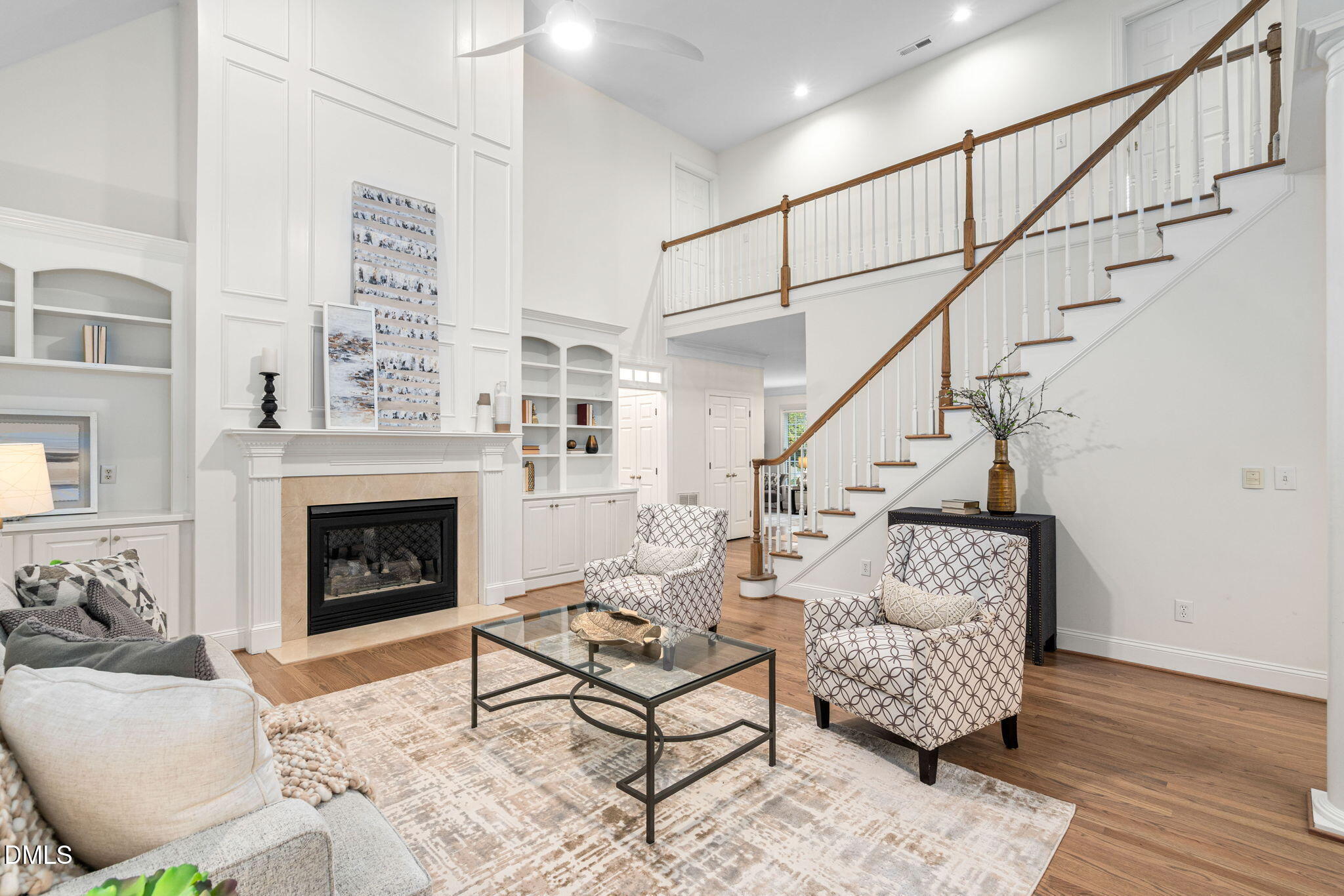 310 Hogans Valley Way Cary, NC 27513 - Photo 13 of 49 a living room with furniture and a fireplace