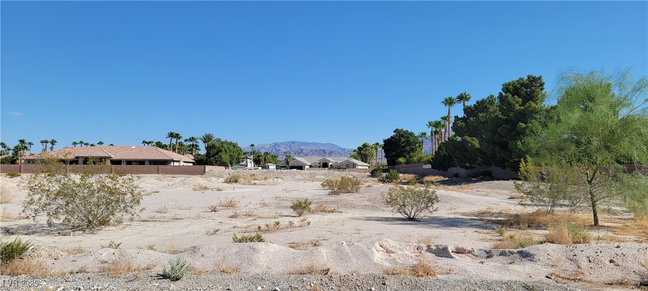 View of yard featuring a mountain view