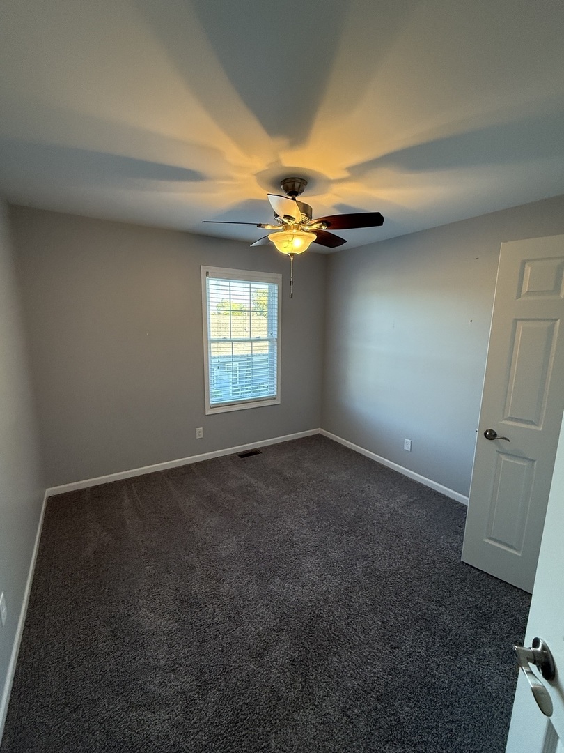 1603 Riverside Circle Dixon, IL 61021 - Photo 14 of 20 en empty room with windows and chandelier fan