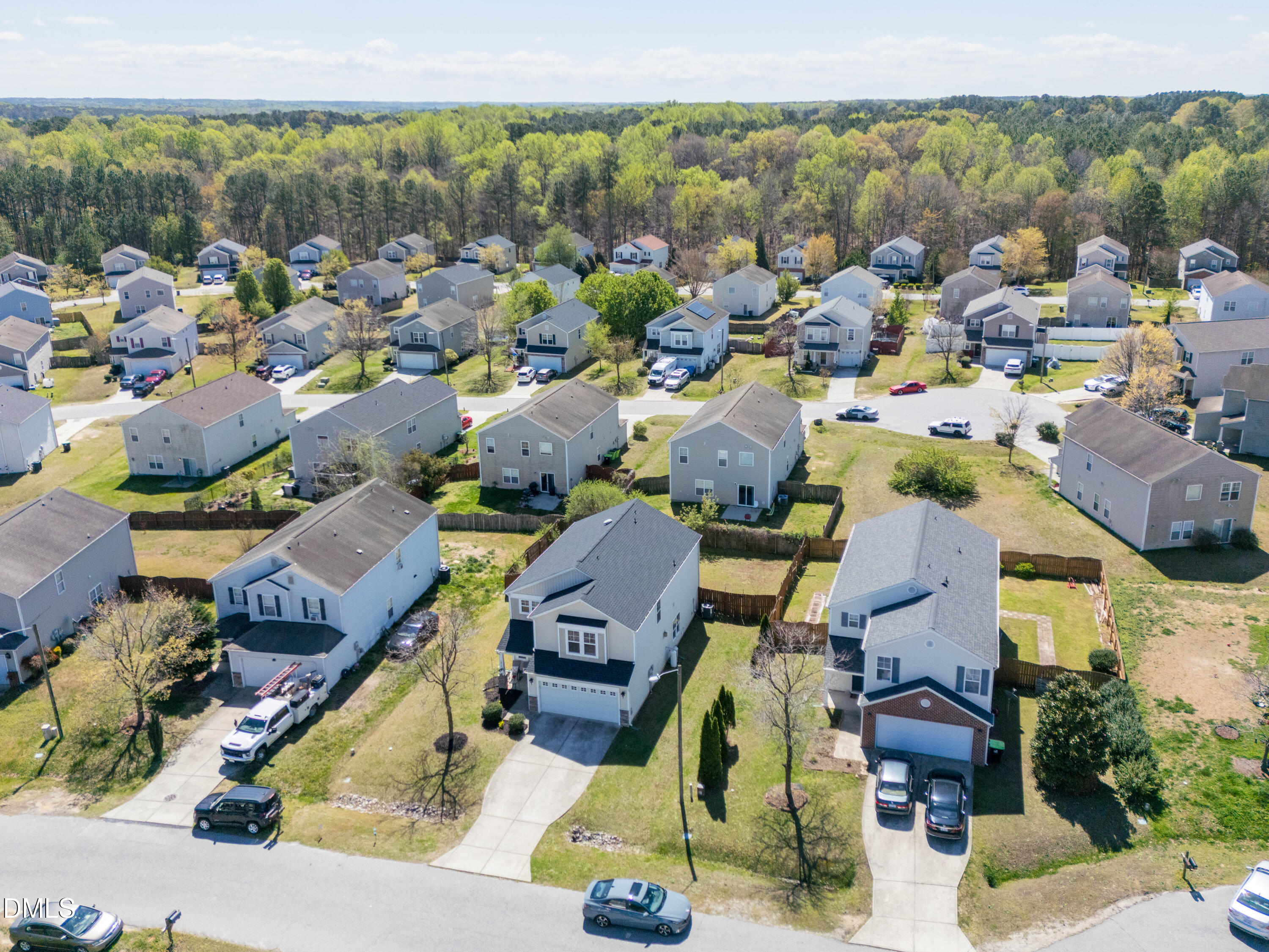 1012 Naylor Road Knightdale, NC 27545 - Photo 28 of 33 an aerial view of a houses with a swimming pool