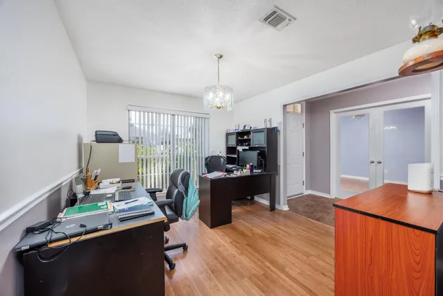 a room with furniture and a window