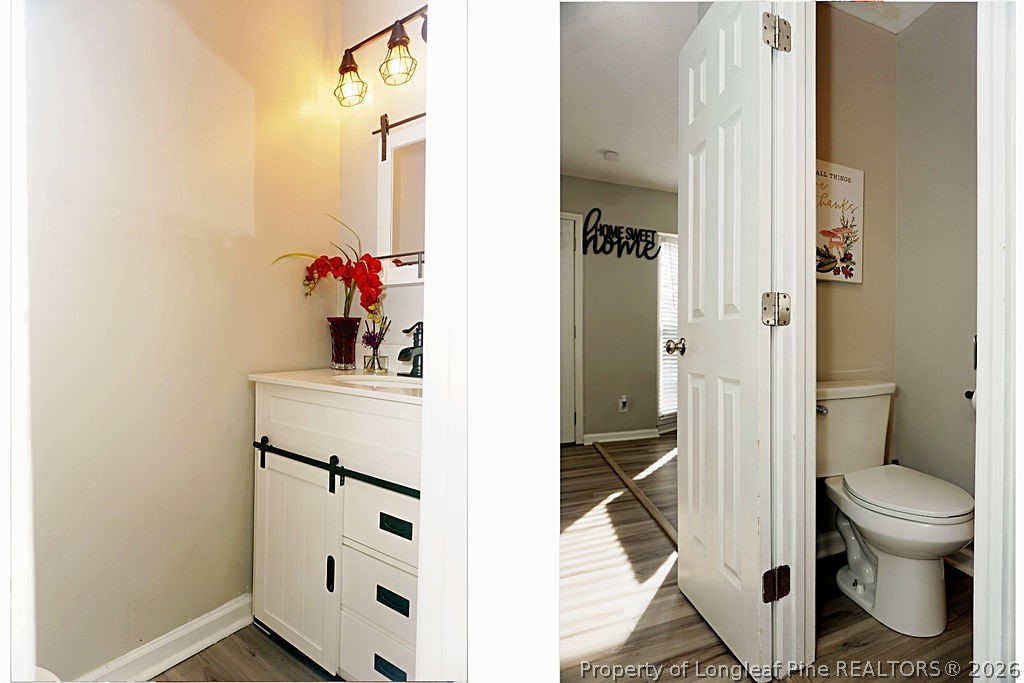 8363 King Road Fayetteville, NC 28306 - Photo 14 of 44 a bathroom with a sink toilet and shower