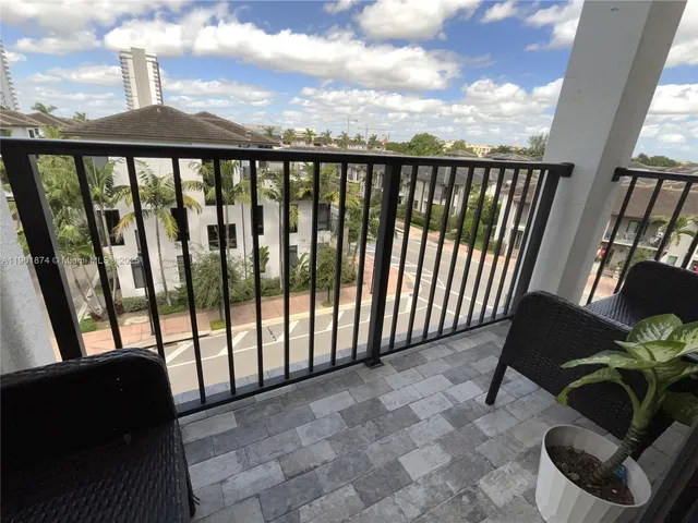 a view of a balcony with outdoor space