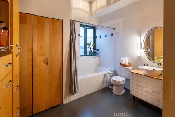 a city view with tall buildings