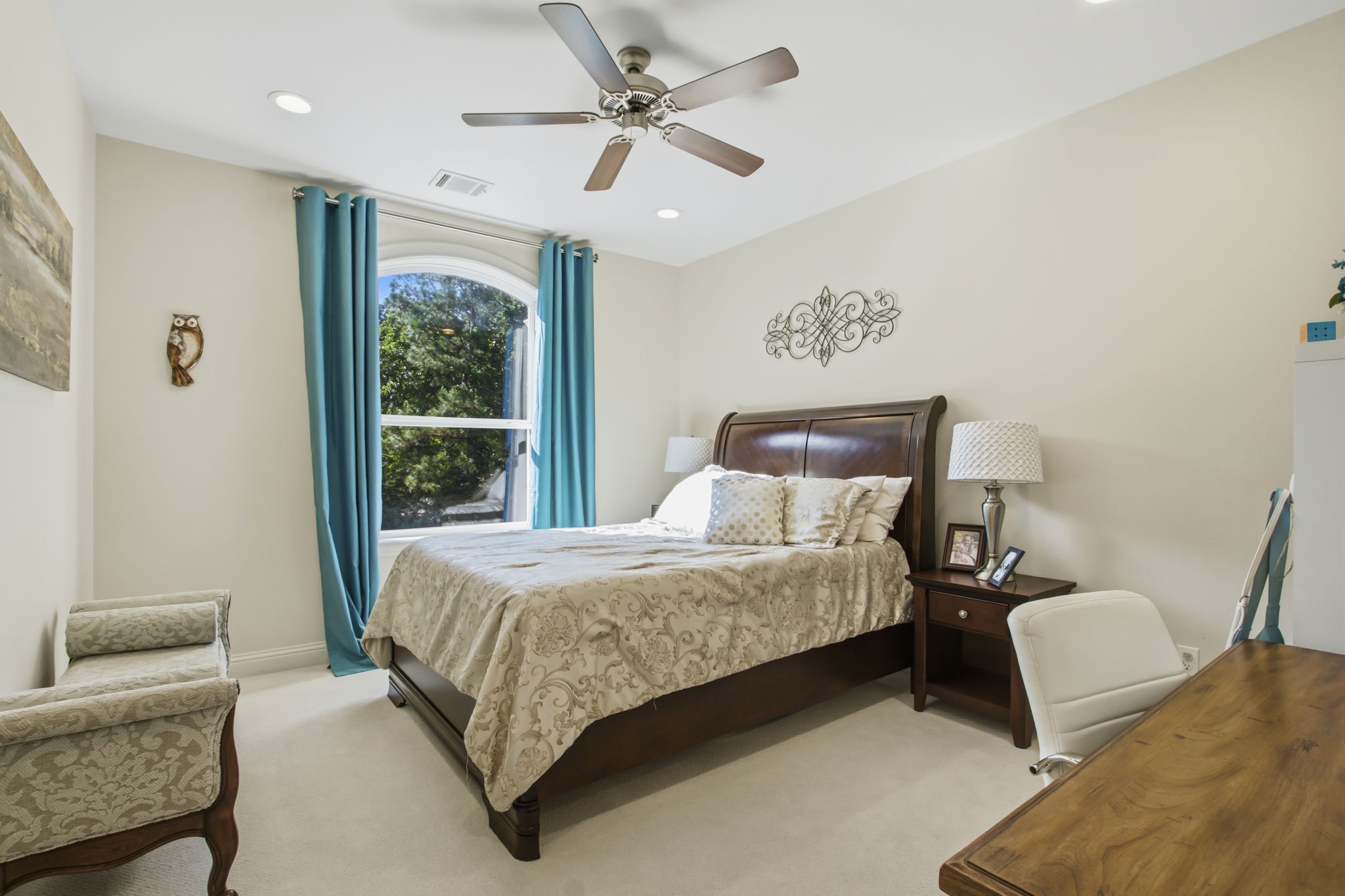 36702 Deer Valley Magnolia, TX 77355 - Photo 32 of 46 a bedroom with a bed couch and window
