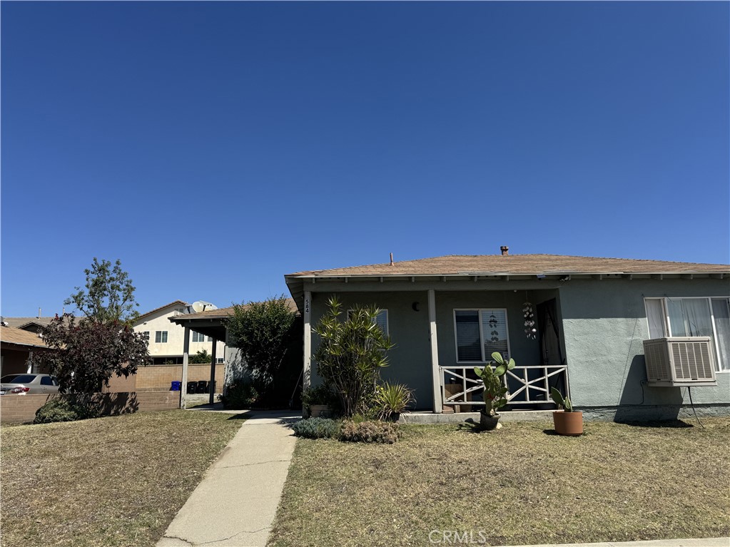 a view of a house with patio