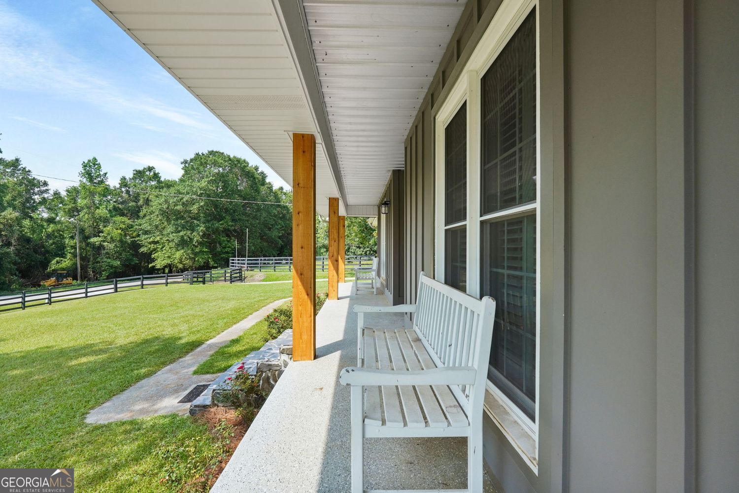 8272 Old Zebulon Road Molena, GA 30258 - Photo 31 of 53 a view of deck with furniture and garden