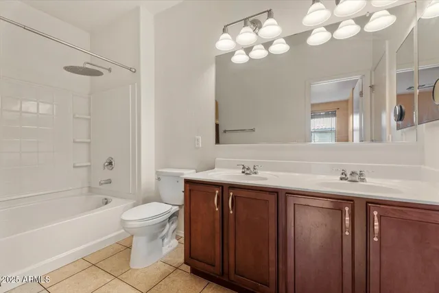 an empty room with a workspace