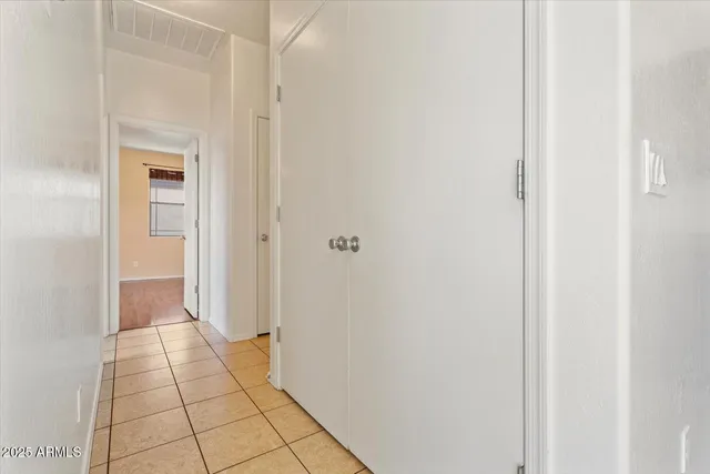 a view of a closet area