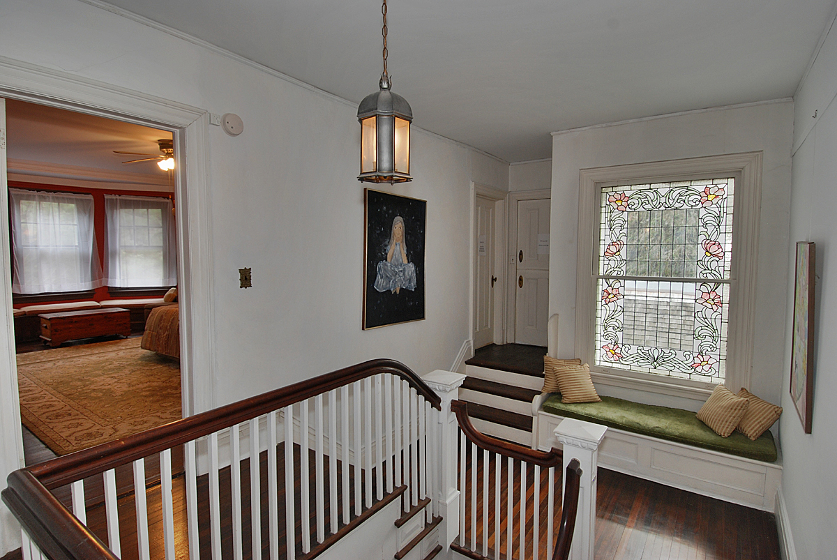 143 Gerdes Road New Canaan, CT 06840 - Photo 20 of 34 Custom banister &stained glass window