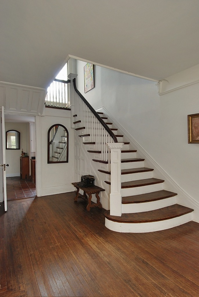 143 Gerdes Road New Canaan, CT 06840 - Photo 26 of 34 Grand Foyer with tiger maple staircase