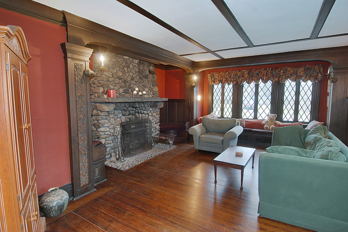 143 Gerdes Road New Canaan, CT 06840 - Photo 4 of 34 Family Room with stone Fireplace