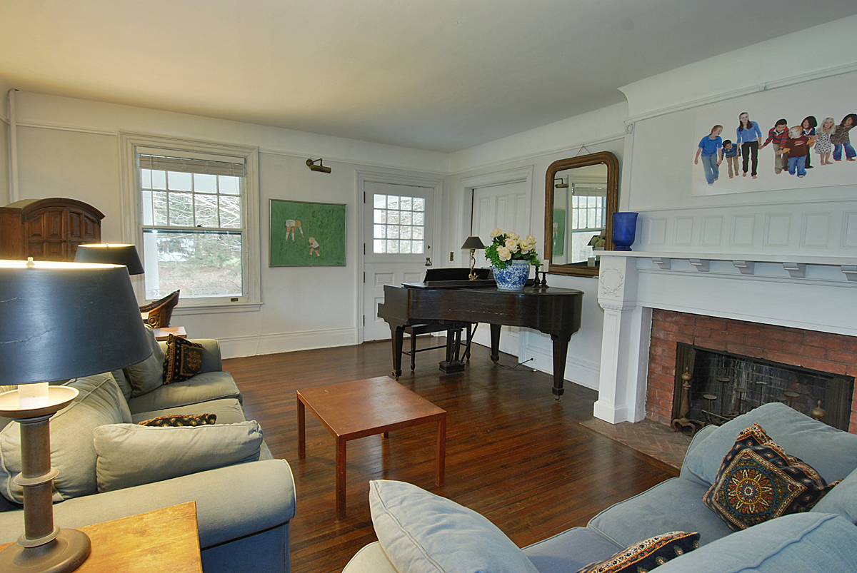 143 Gerdes Road New Canaan, CT 06840 - Photo 9 of 34 Living Room with Fireplace