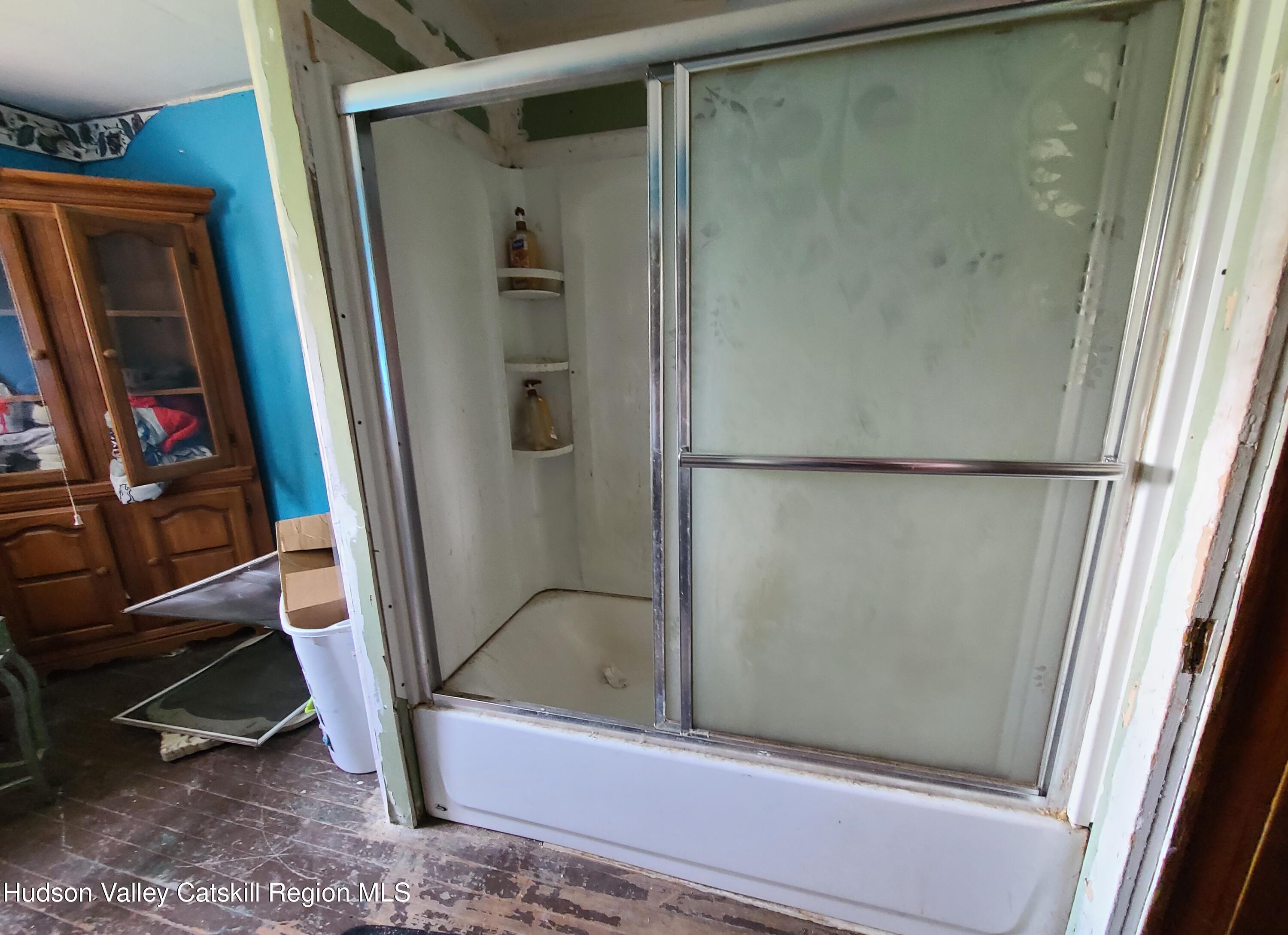 301 Stump Pond Road Livingston Manor, NY 12758 - Photo 29 of 49 a bathroom with a shower and a mirror